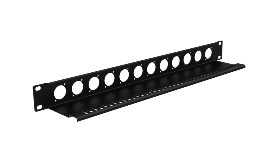 CAYMON - BP112T - 19" blind panel with tension relief - 1HE - 12x D-size