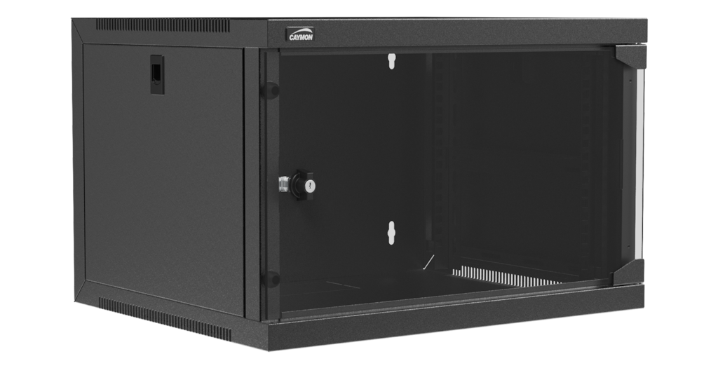 CAYMON - EPR406/B - 19" wall rack - 6 units - 450 mm depth - Black version