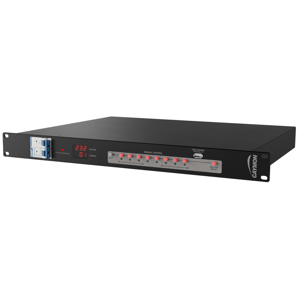 CAYMON - PSQ108 - Intelligent power sequencer - 8 x IEC C13 outputs
