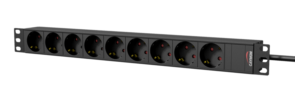 CAYMON - PSR109G/B - 19" power distribution unit - 9 x German sockets - Black version