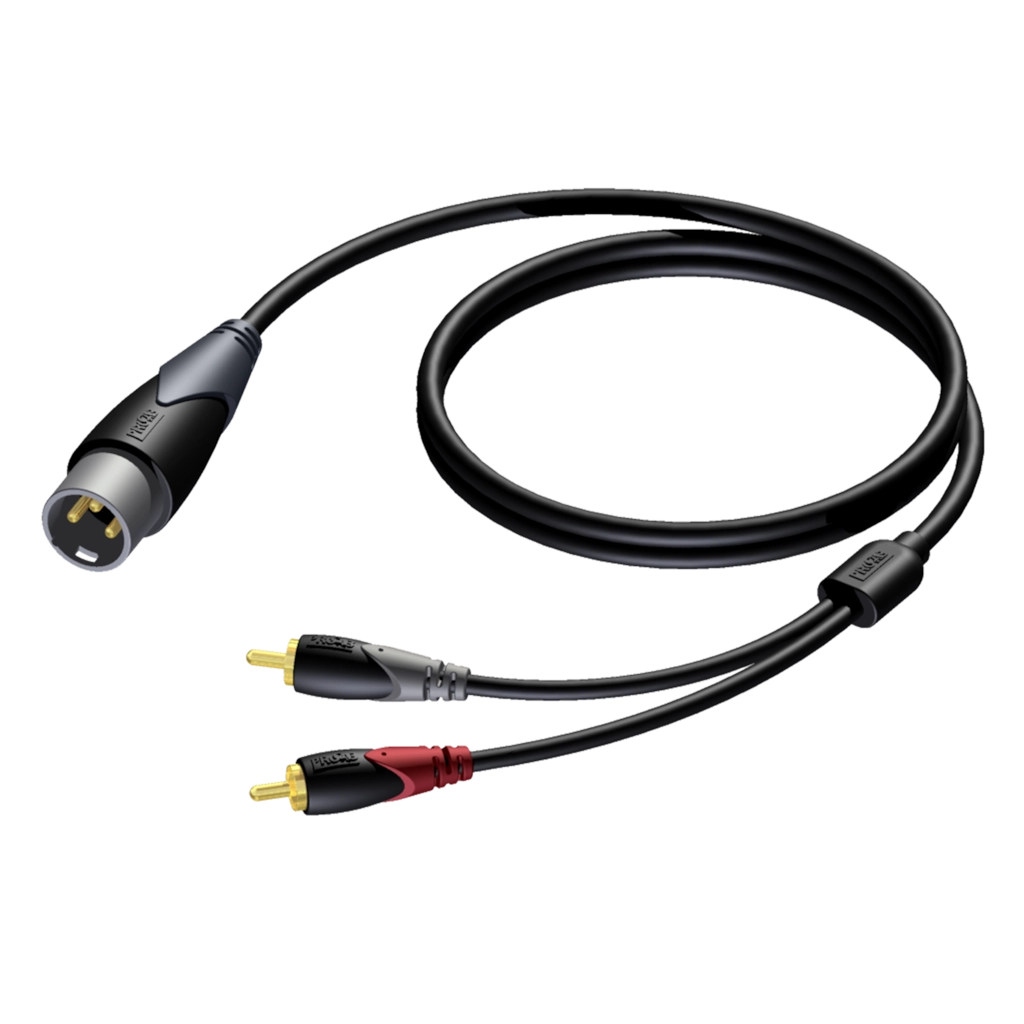 PROCAB-avit - CLA703/1.5 - XLR male - 2 x RCA/Cinch male - 1,5 meter