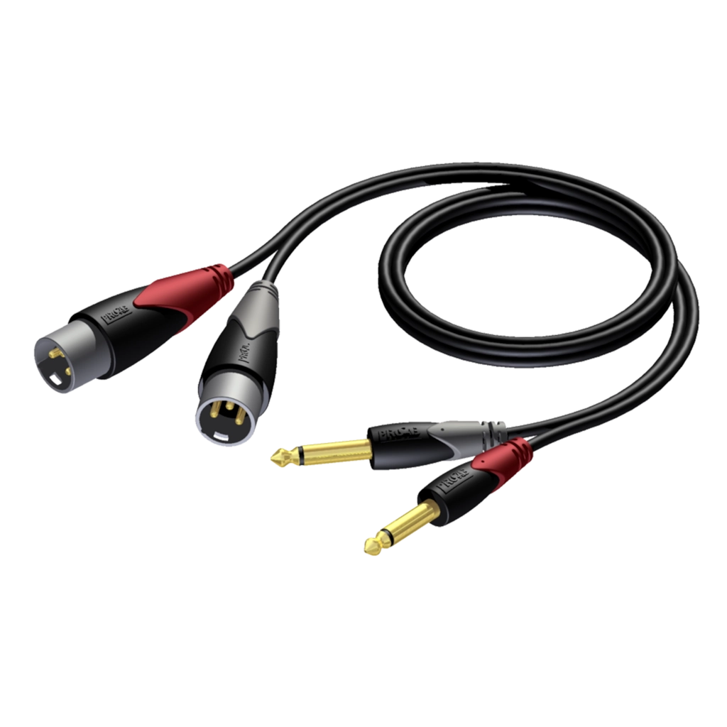 PROCAB-avit - CLA708/3 - 2 x XLR male - 2 x 6.3 mm Jack male mono - 3 meter