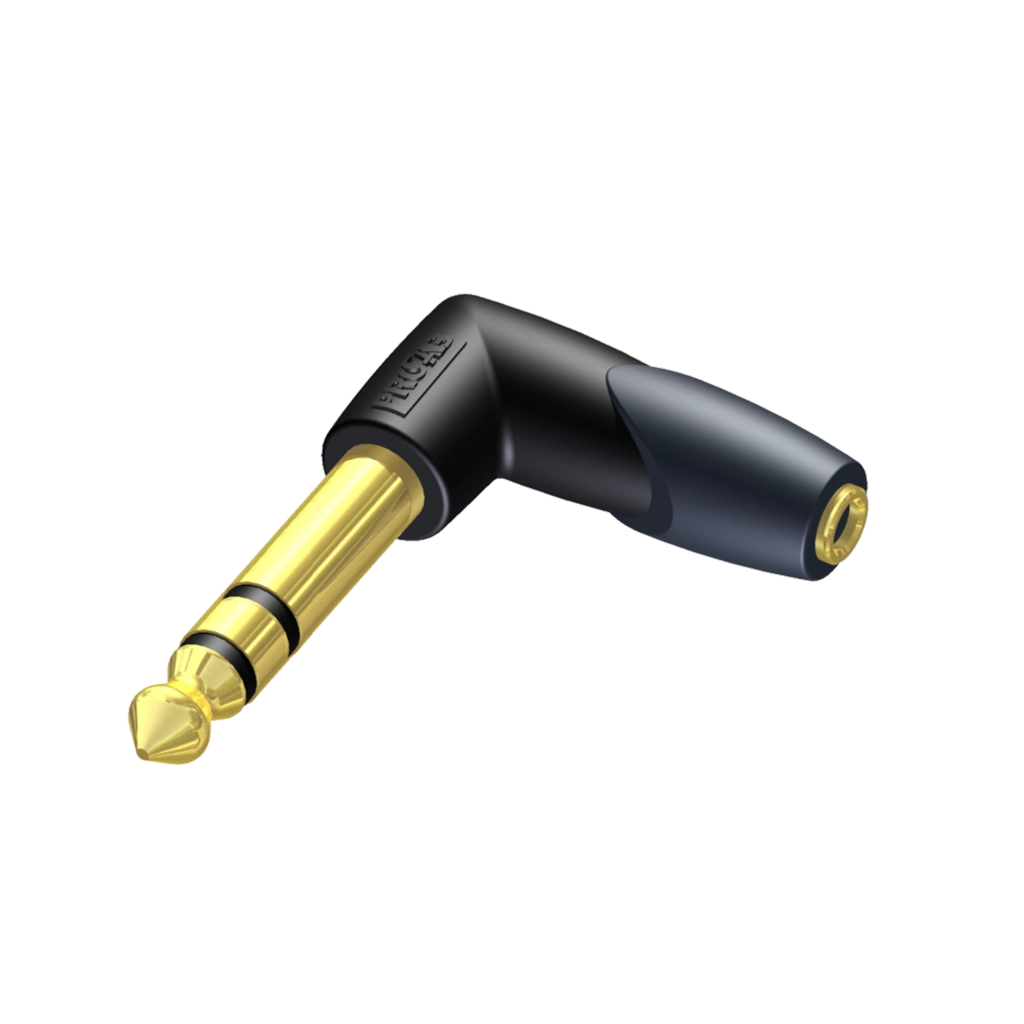 PROCAB-rental - CLP205 - Adapter - 3.5 mm Jack female - 6.3 mm Jack male stereo - 90° angled