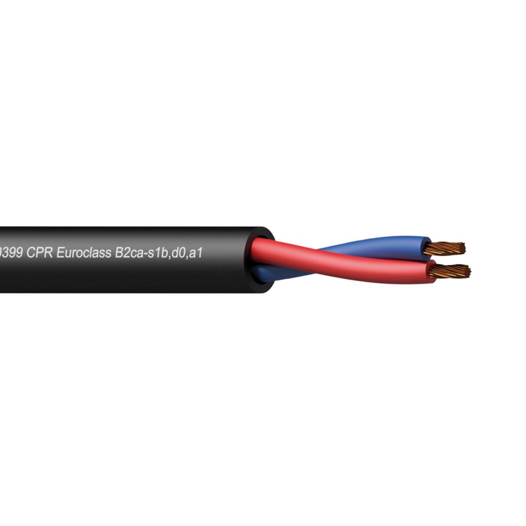 PROCAB-avit - CLS225-B2CA/3 - Loudspeaker cable - 2 x 2.5 mm² - 13 AWG -  EN50399 CPR Euroclass B2ca-s1b,d0,a1 - 300 m wooden reel