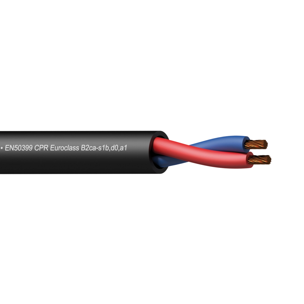 PROCAB-avit - CLS240-B2CA/3 - Loudspeaker cable - 2 x 4 mm² - 11 AWG -  EN50399 CPR Euroclass B2ca-s1b,d0,a1 - 300 m wooden reel