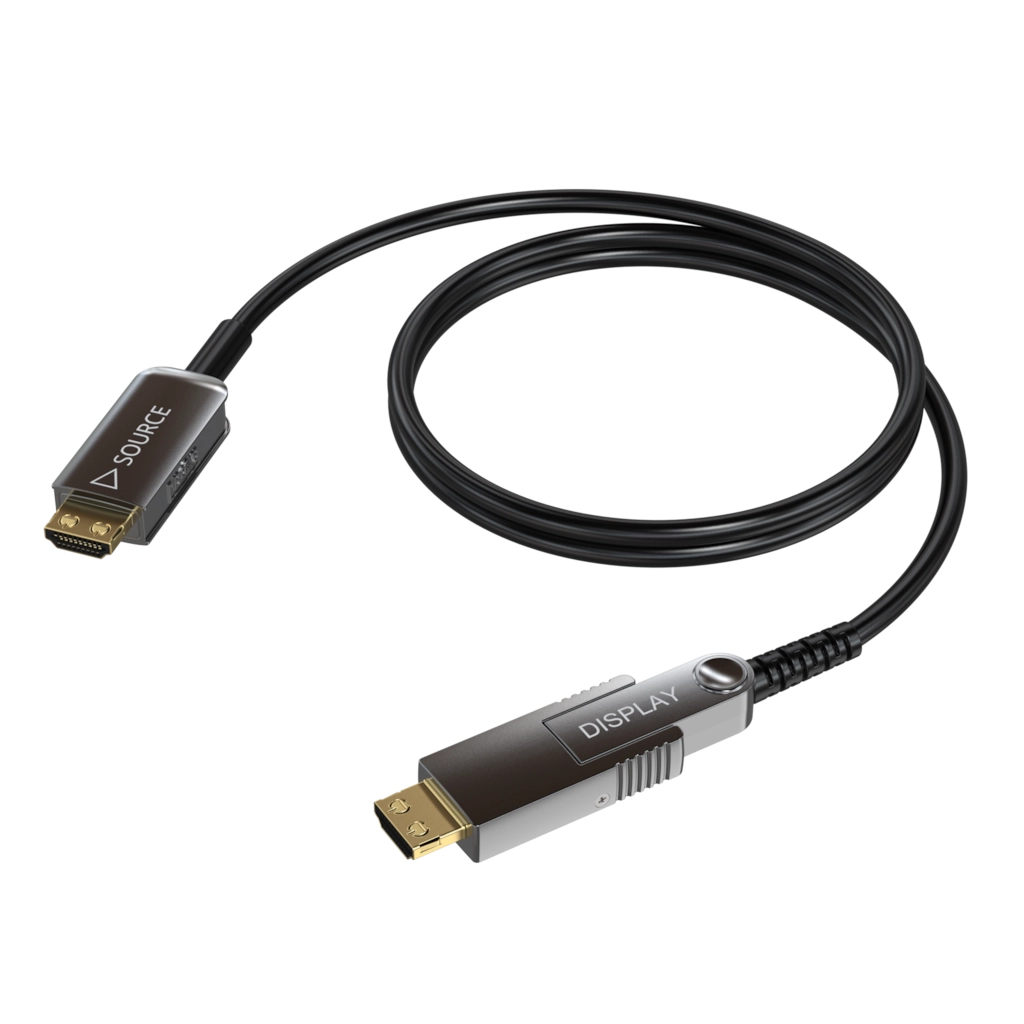 PROCAB-avit - CLV215A/40 - HDMI A male - HDMI A male/HDMI D (Micro-HDMI) male - Active optical - Fixed and detachable connector - 40 meter