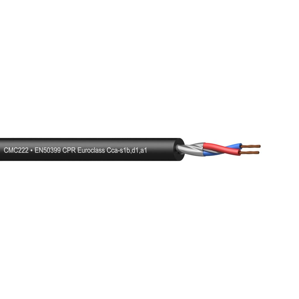 PROCAB-avit - CMC222-CCA/3 - Balanced microphone cable - flex 2 x 0.34 mm ² - 22 AWG - EN50399 CPR Euroclass Cca-s1b,d2,a1 - 300 m wooden reel