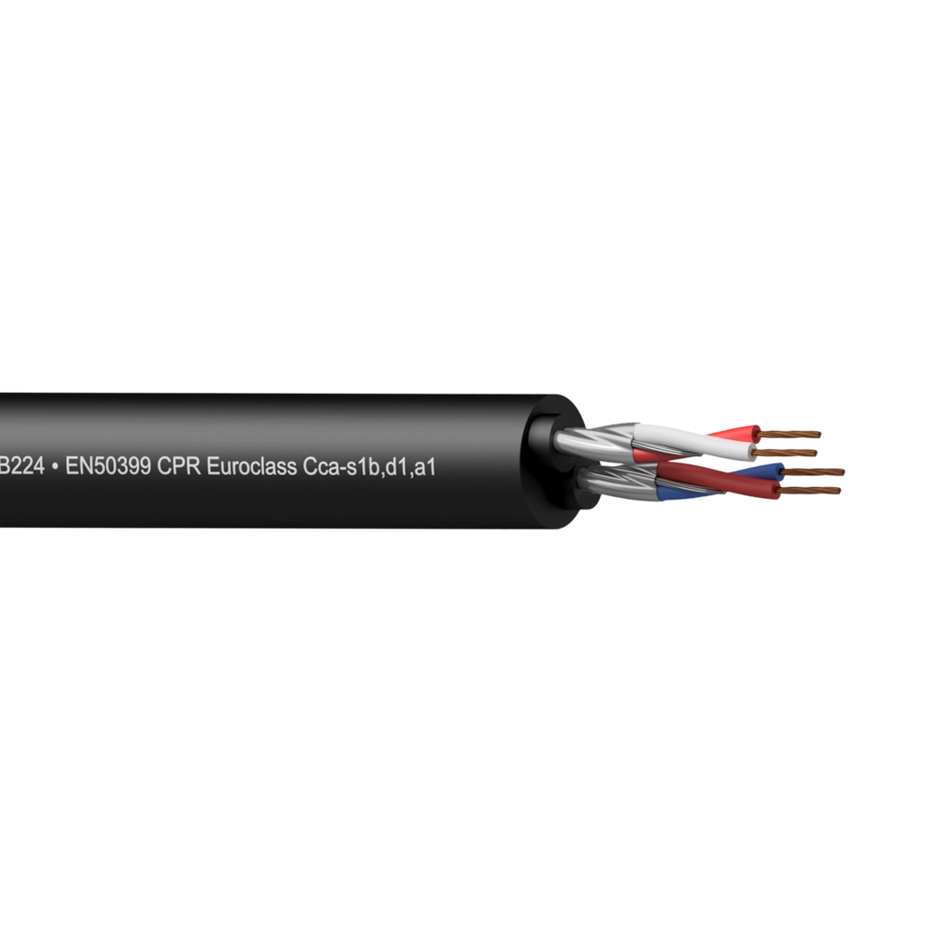 PROCAB-avit - CSB224-CCA/1 - Balanced signal cable - flex 0.20 mm² - 24 AWG - EN50399 CPR Euroclass Cca-s1b,d1,a1 - 100 m wooden reel