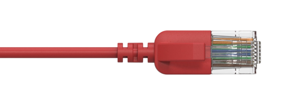 PROCAB-avit - CSD560R/1 - Slimline networking cable - CAT6A RJ45 - RJ45 U/UTP - Red version - 1 meter