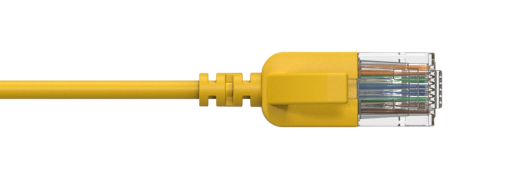 PROCAB-avit - CSD560Y/0.15 - Slimline networking cable - CAT6A RJ45 - RJ45 U/UTP - Yellow version - 0.15 meter