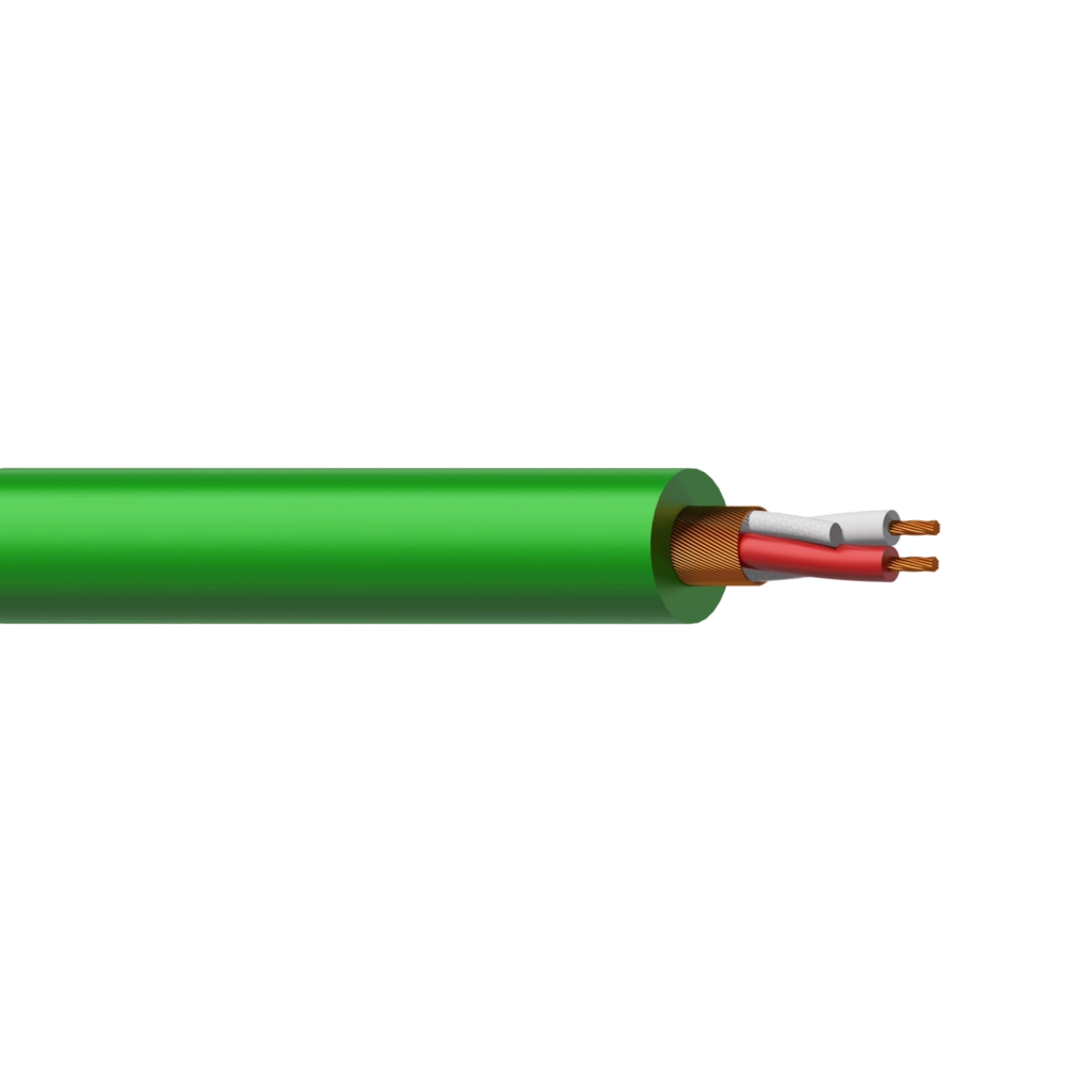 PROCAB-avit - MC305G/1 - Balanced microphone cable - flex 2 x 0.23 mm²- 24 AWG - 100 meter, green
