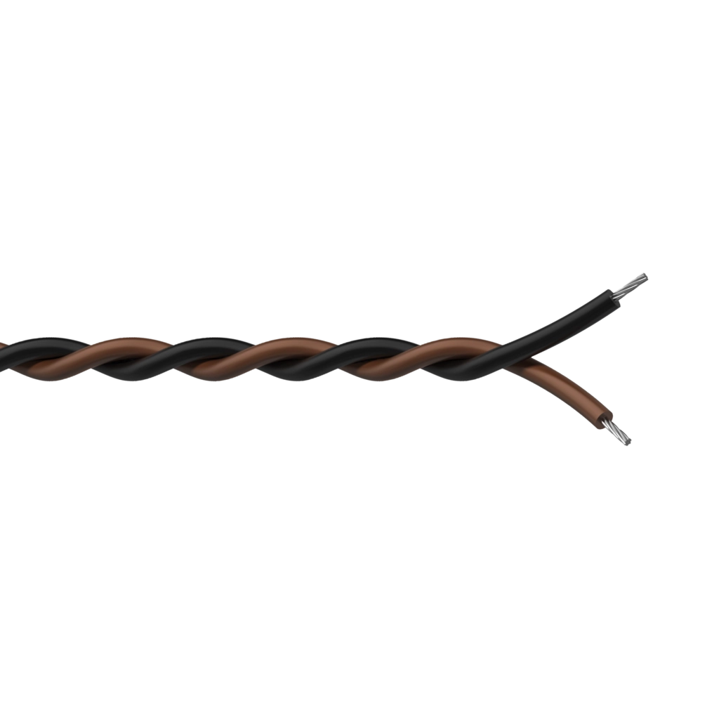 PROCAB-avit - PR4301/1 - Twisted assembling cable - 2 x 0.25 mm² - 23 AWG - 100 meter, black & brown