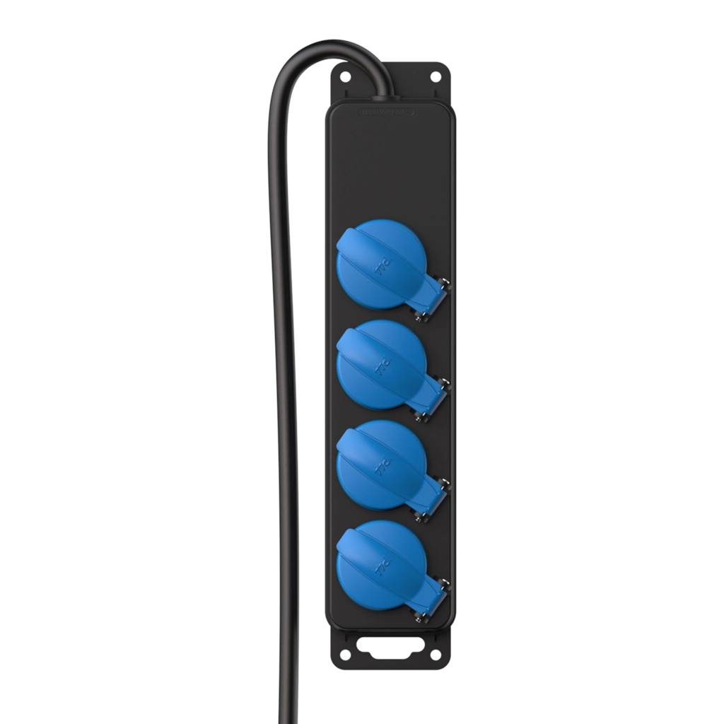 PROCAB-rental - PSI204/1.5-G - IP44 powerstrip, 4-way, 3G2.5 - 4 german sockets, ip44, 1,5m