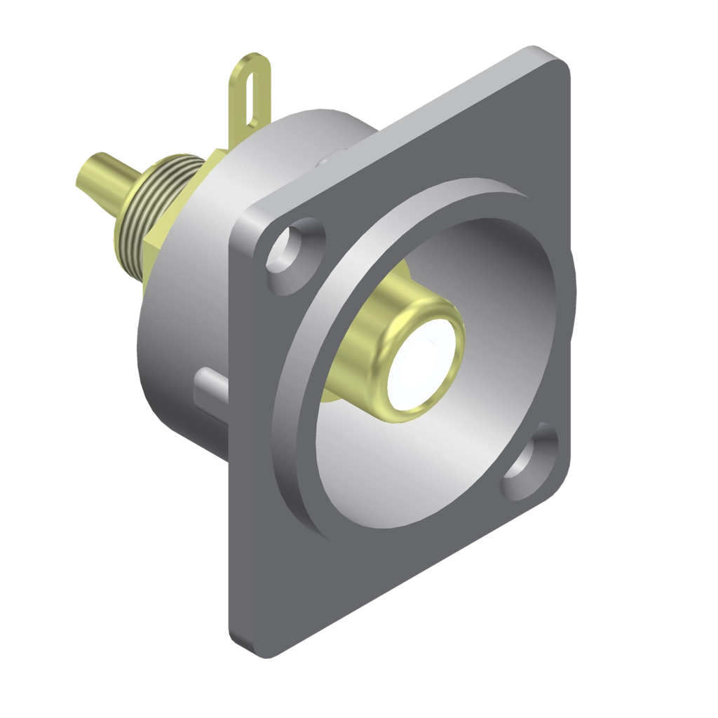 PROCAB-avit - VCD60 - Panel connector - rca/cinch female - metal - D-size - Connector