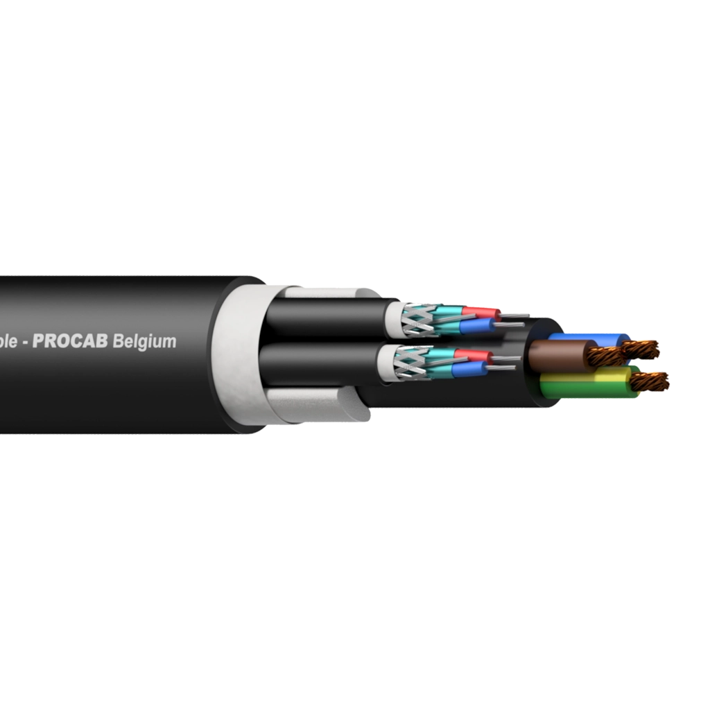 PROCAB-rental - PAC252/3 - 2 x Balanced signal / DMX-AES & 3G2.5 Power cable - 300 meter