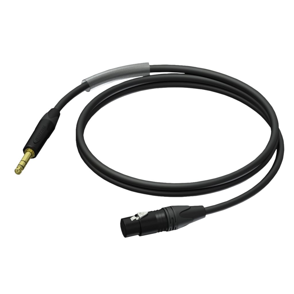 PROCAB-rental - PRA723/0.25 - XLR female - Jack male stereo - UltraFlex™ - 0.25 meter