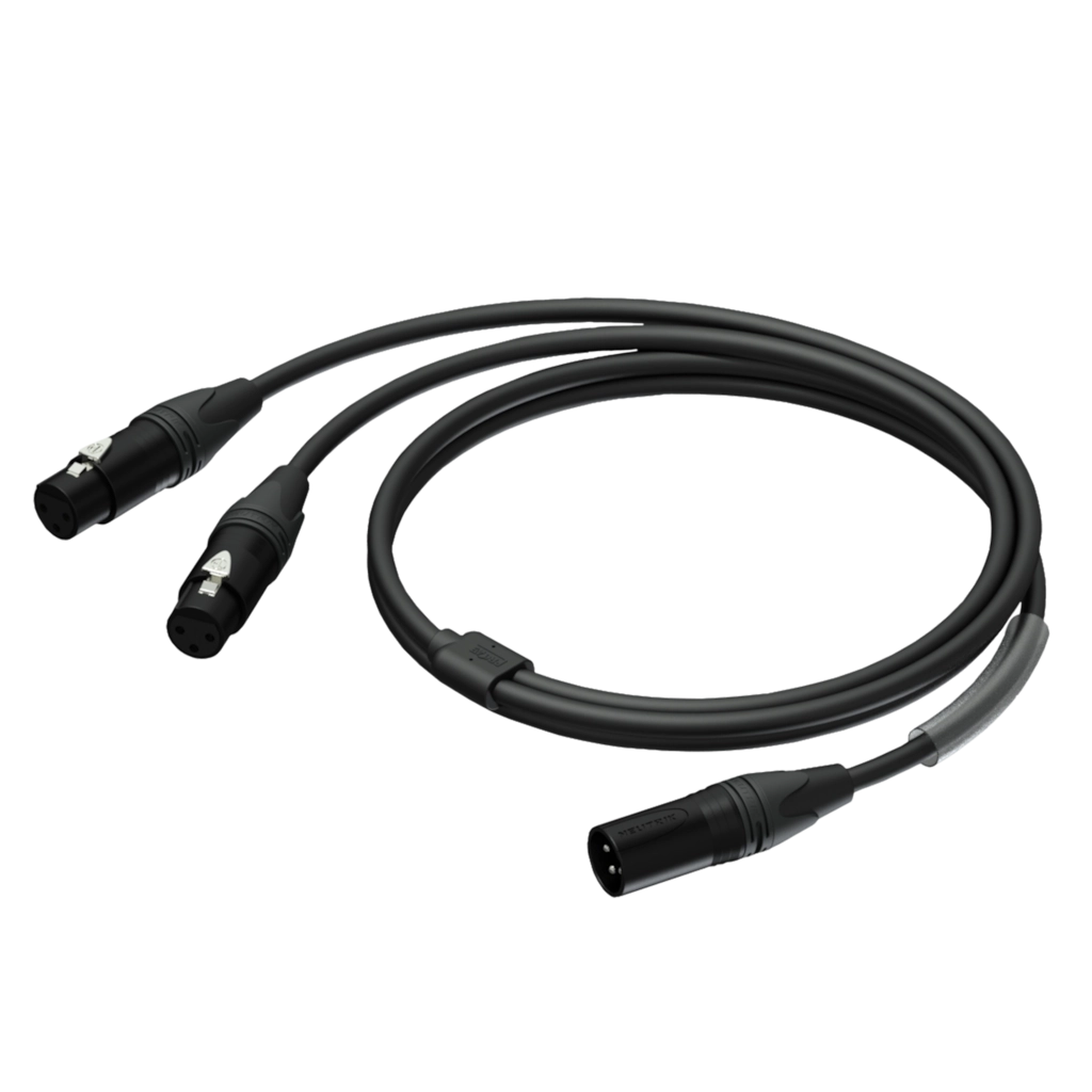 PROCAB-rental - PRA736/1.5 - XLR male - 2 x XLR female - UltraFlex™ - 1.5 meter