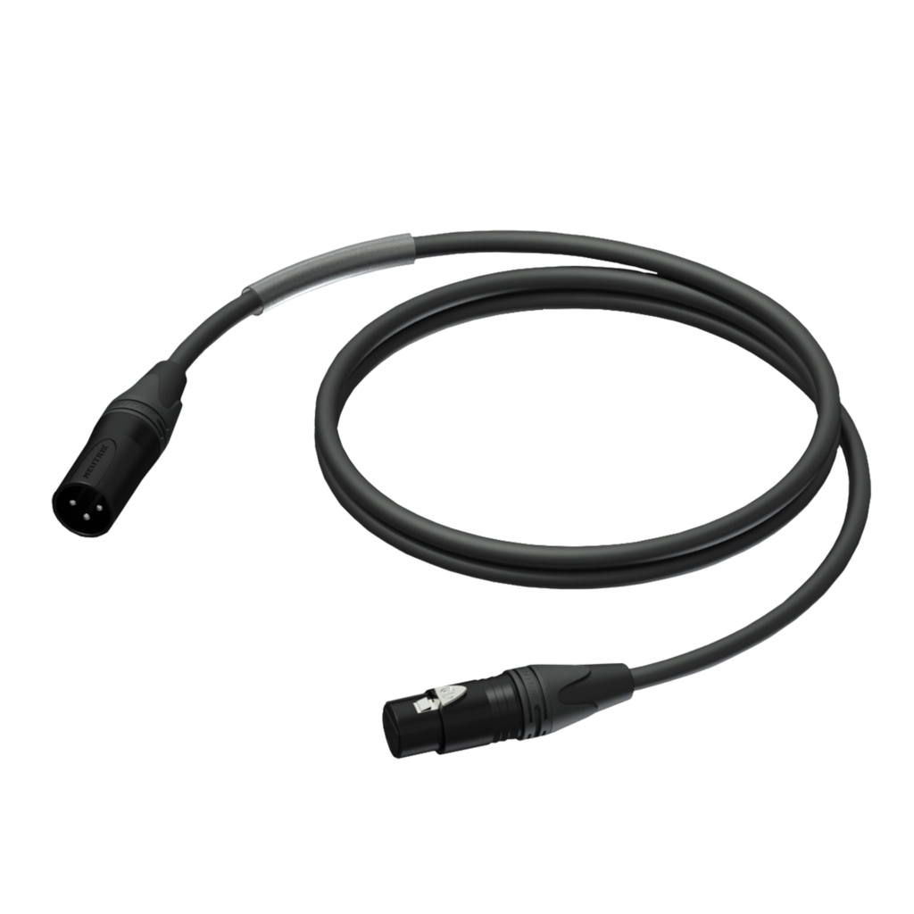 PROCAB-rental - PRD953/1.5 - DMX AES/ EBU cable -XLR male - XLR female - HighFlex™ - 1,5 meter