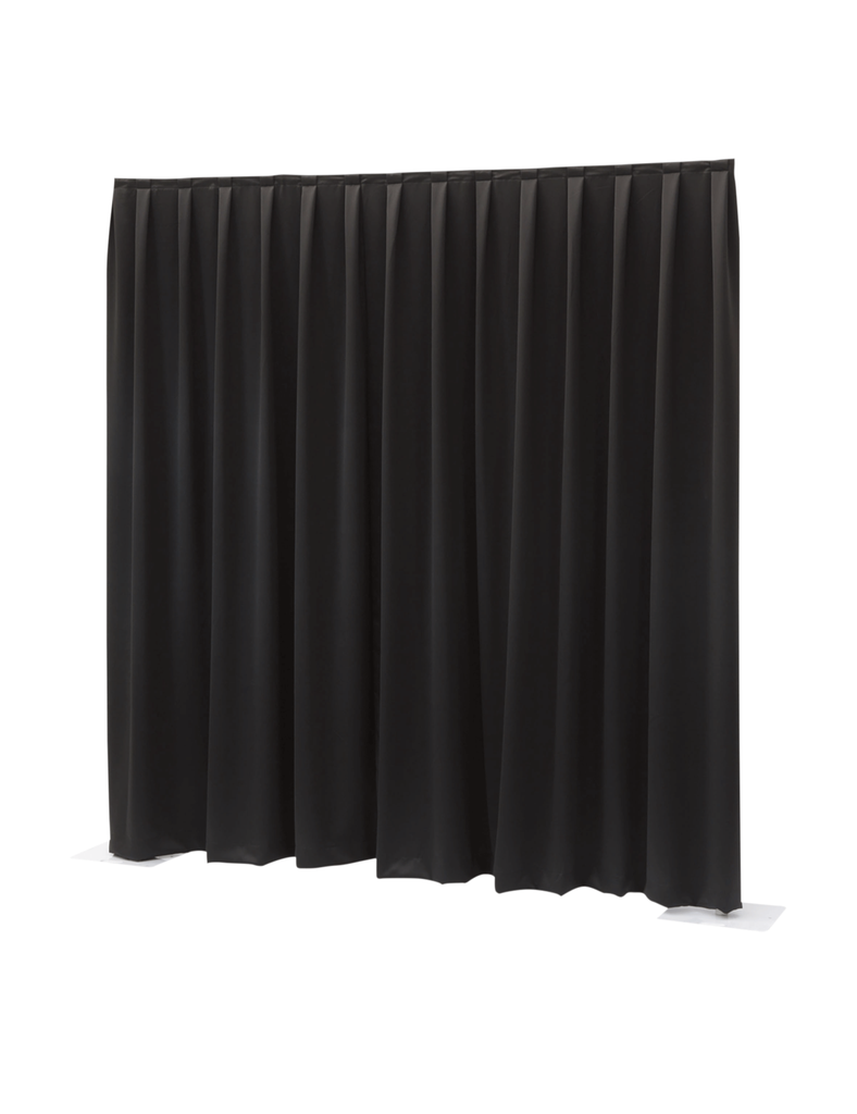Wentex - Pipe & Drape doek zwart 3m met velcro