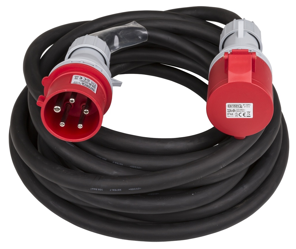 CEE 32A 3P+N stroomkabel (10m)