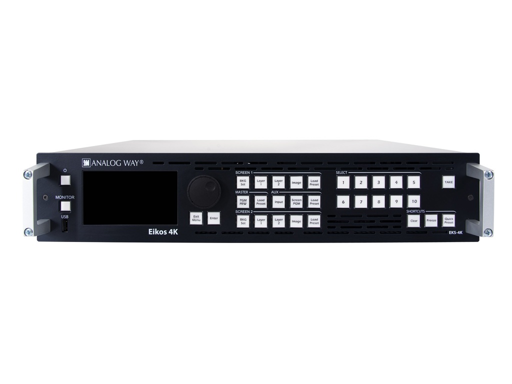 Analog Way Eikos 4K - Instant presentatieswitcher (10 ingangen, 2x 4K60 uit)
