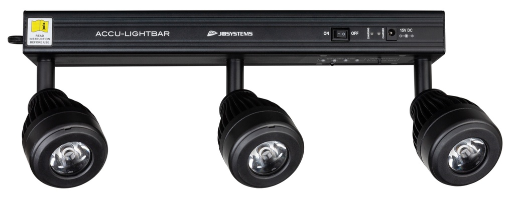 JB Systems Accu-Lightbar - Barre LED sur batterie 3x 5W (3600K)