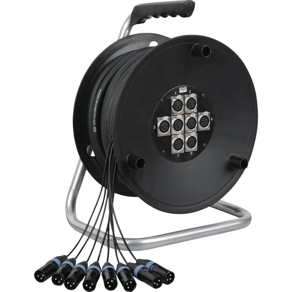 Enrouleur DAP Audio - Multipaire XLR 8 entrées 16 m