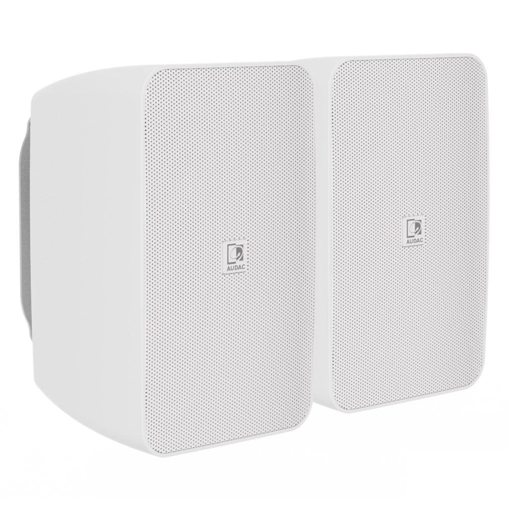 AUDAC - ARES5A/W - 2-Way Stereo active speaker system - 2 x 40W - White version - Sold as pair