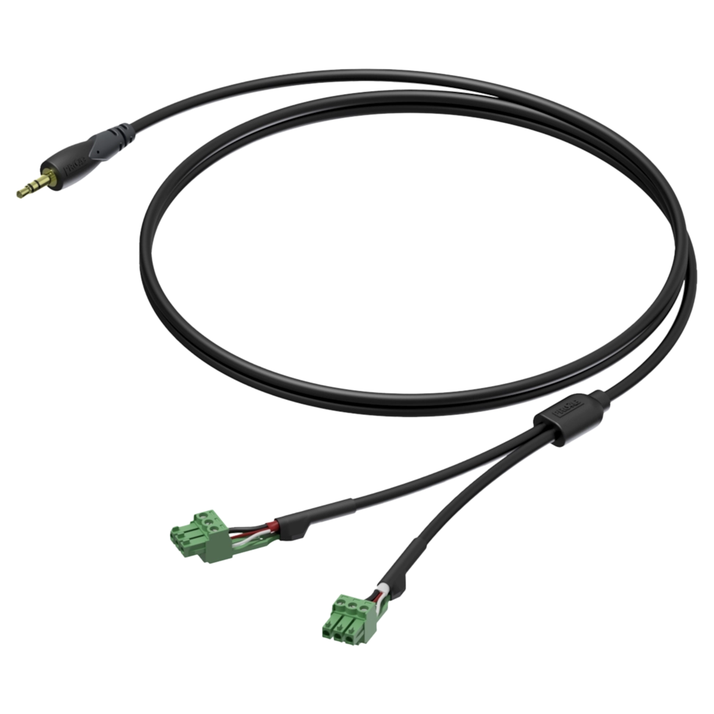 PROCAB-avit - CLA833/1.5 - Mini jack male stereo - 2x terminal block (3p-3.81mm) - 1,5 meter