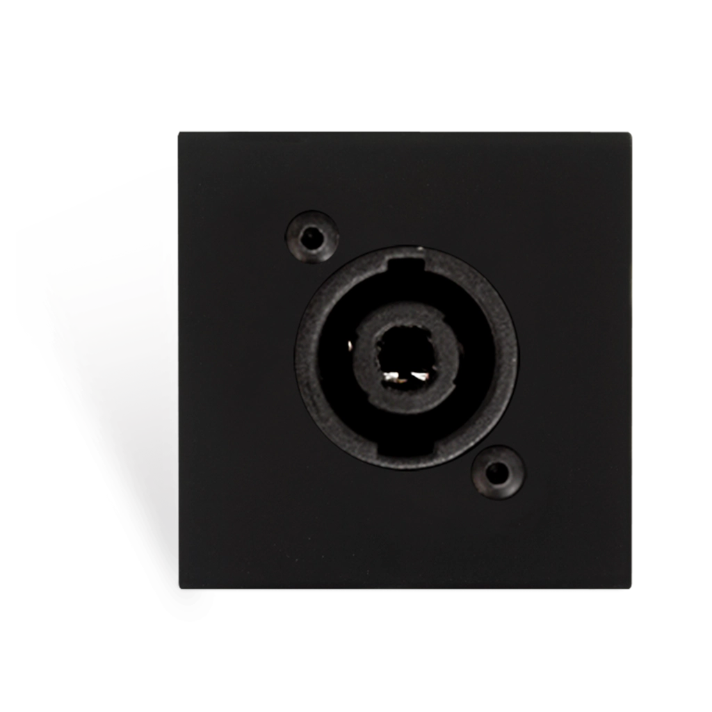PROCAB-avit - CP45SPES/B - Connection plate D-size speaker 45 X 45 mm - solderless - Black version