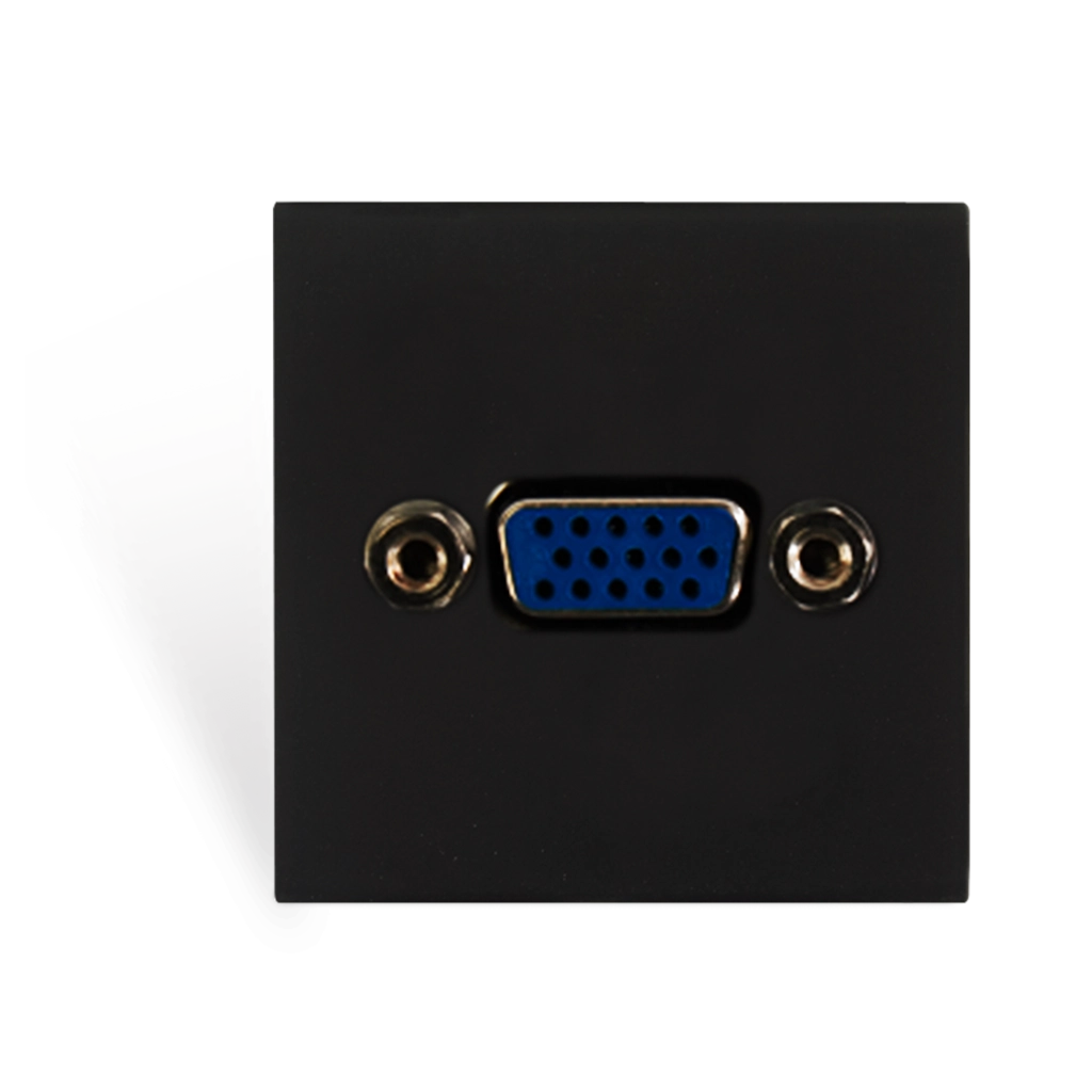 PROCAB-avit - CP45VGA/B - Connection plate VGA 45 x 45 mm - Black version
