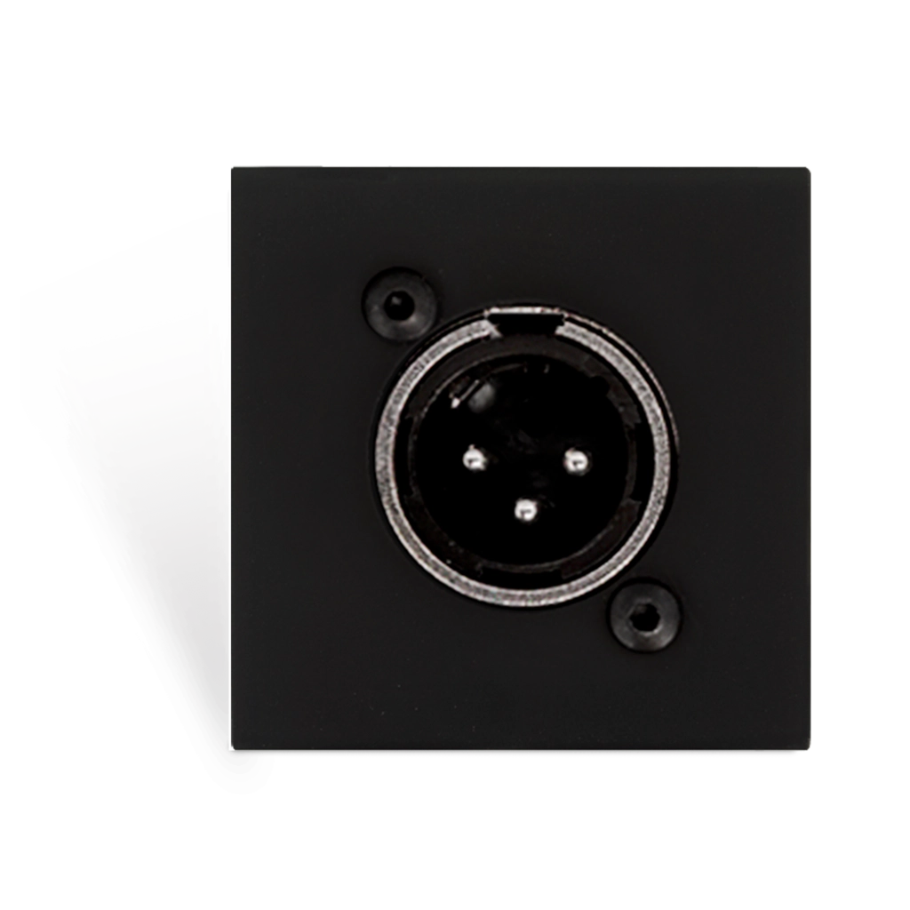 PROCAB-avit - CP45XLMS/B - Connection plate XLR male 45 X 45 mm - solderless - Black