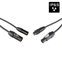 HILEC - PCT1-HYBRID-XLR3-10M - Outdoor DMX + Power Combi Cable with Seetronic IP65 3-Pin XLR and PowerCON TRUE1-compatible connectors - Length 10m