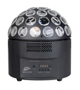 JB SYSTEMS - POWERBALL COLOR - Powerful 200W LED alternative to the classic mirror ball with pin spots!
Produces DMX, manual or sound controlled colorful spinning beams.