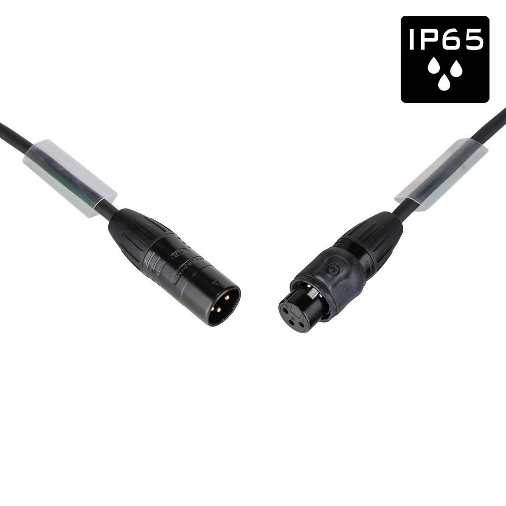 HILEC - DMX-3PMF-1M5 - EURO PRO-SERIES: Assembled DMX/AES cable with 3pin IP65 XLR Seetronic connectors, L=1.5m