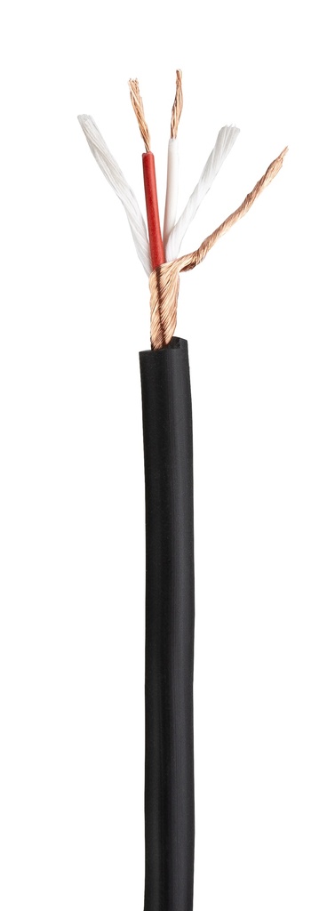 HILEC - AUDCAB-100M - Professional balanced audio cable for mobile use - 2x 0.25mm² - black - 100m

