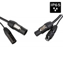 HILEC - PCT1-COMBI-XLR3-3M - IP65 Outdoor combi cable with Seetronic XLR 3pin and True1 compatible connectors - Length 3m