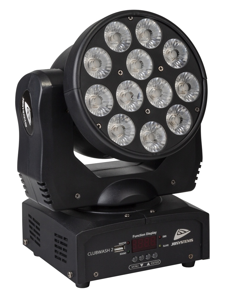 JB SYSTEMS - CLUBWASH 2 - A remarkably small and super lightweight 6in1 moving wash for DJ’s, pubs and small discotheques