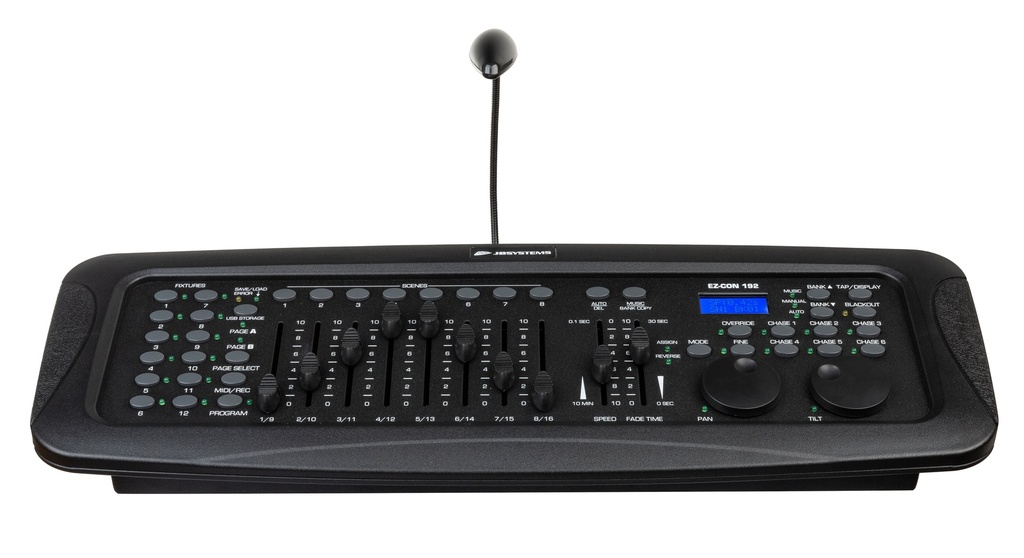 JB SYSTEMS - EZ-CON 192 - 192 channel DMX controller for scanners and moving heads (up to 12 fixtures with 16 channels each)