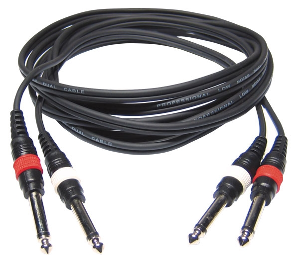 HILEC - FL-22/3 - 2x 4mm - 2x Male mono Jack / 2x Male mono Jack line cable - 3m