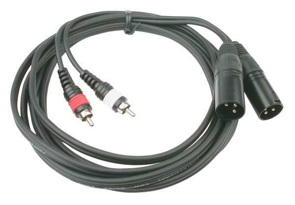 HILEC - CL-26/1.5 - 2x 4mm 2x Male XLR / 2x Male RCA line cable - 1.5m