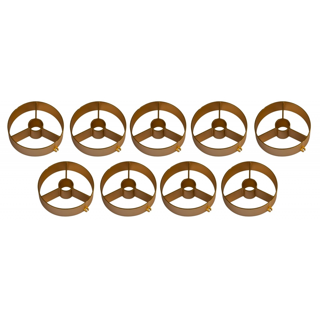 BRITEQ - BT-NONABEAM set 9 louvers GOLD - Set of 9 gold louvers for the BT-NONABEAM.