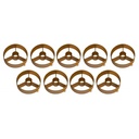 BRITEQ - BT-NONABEAM set 9 louvers GOLD - Set of 9 gold louvers for the BT-NONABEAM.