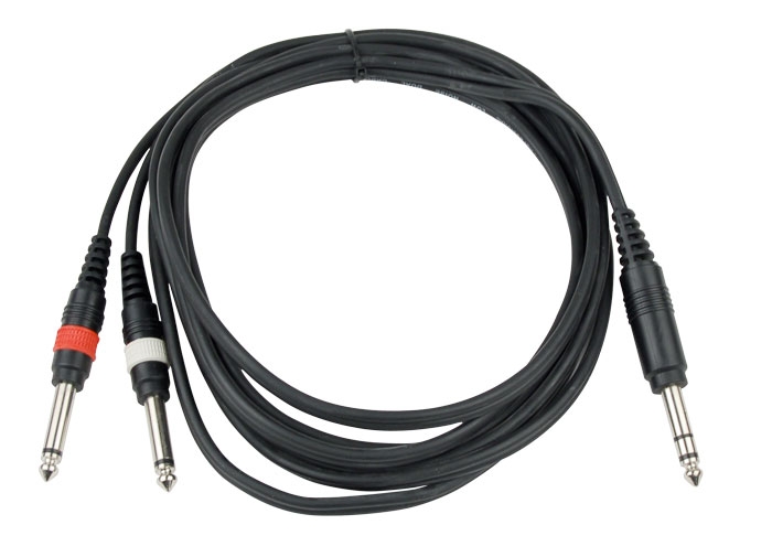 HILEC - CL-36/1,5 - 1x Male stereo 6.35 Jack / 2x Male mono 6.35 Jack line cable - 1.5m