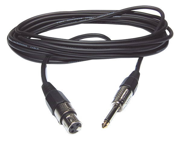 HILEC - CM/XFJM-6 - XLR female / Jack male mono microphone cable - 6m