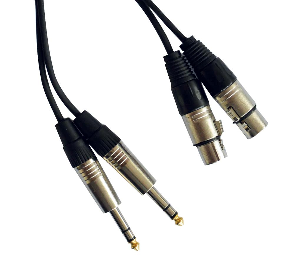 HILEC - CL-43/1.5 - 2x Female XLR / 2x Male stereo Jack cable - 1.5m