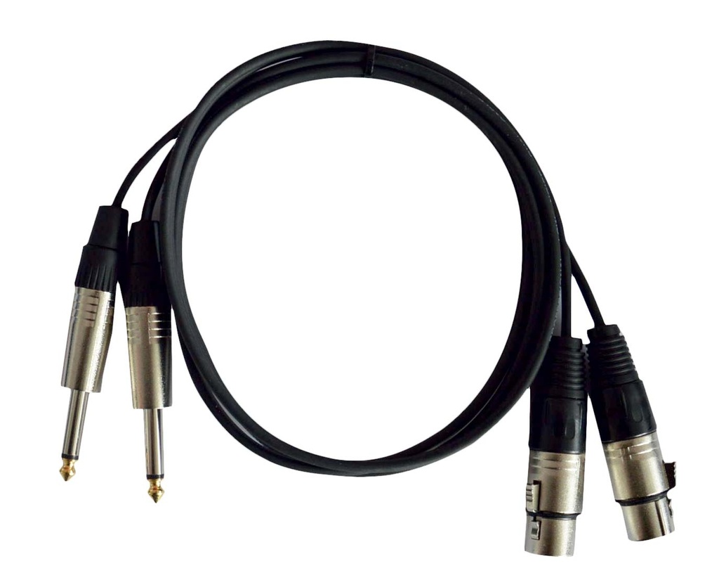 HILEC - CL-42/1.5 - 2x Female XLR / 2x Male mono Jack cable - 1.5m