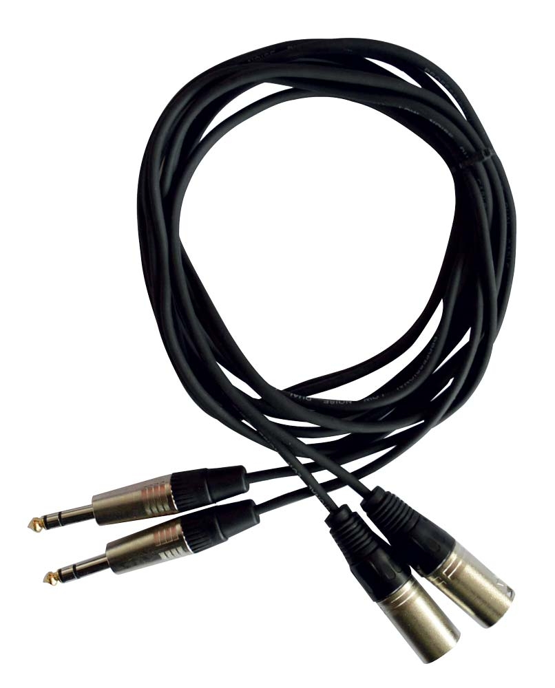 HILEC - CL-41/3 - 2x Male XLR / 2x Male stereo Jack cable - 3m