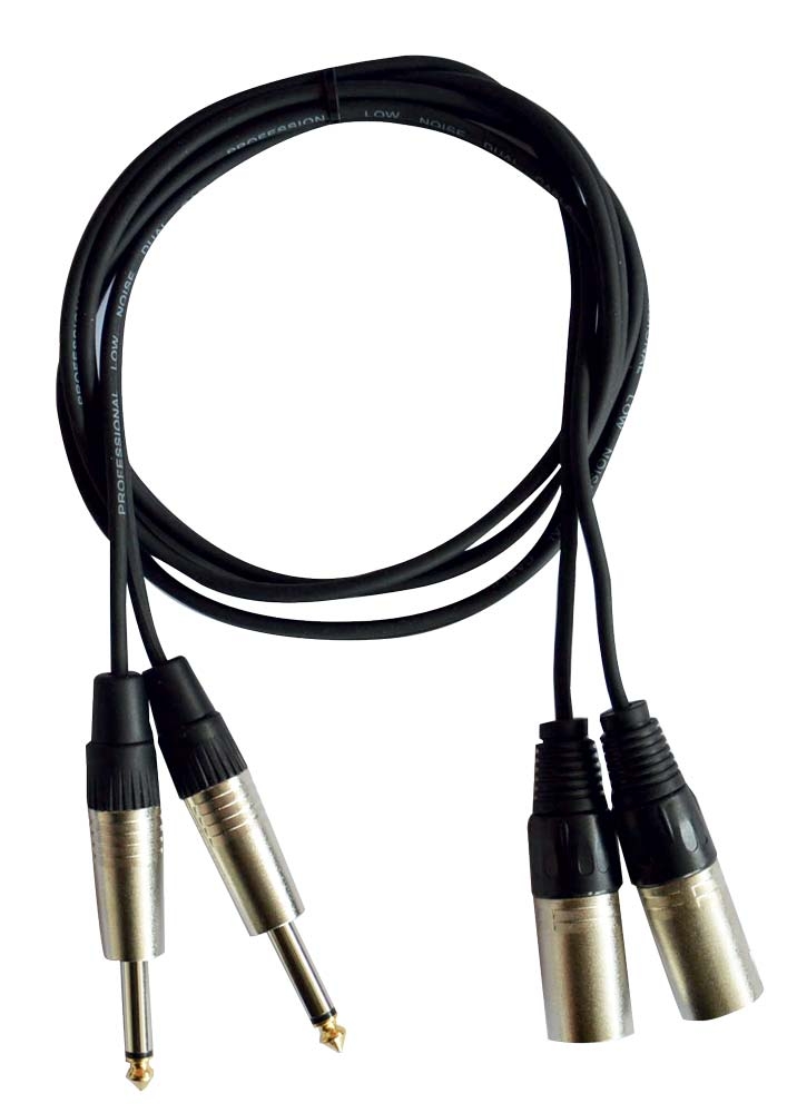 HILEC - CL-40/1.5 - 2x Mono 6.35 Jack / 2x Male XLR cable - 1.5m