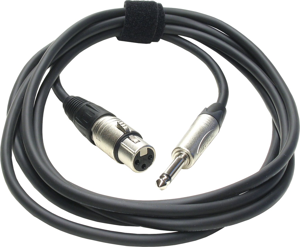 TASKER - RF216 - TASKER assembled cable signal, C114bl + mono Jack NP2C + 3pin XLR NC3FX, 6m.